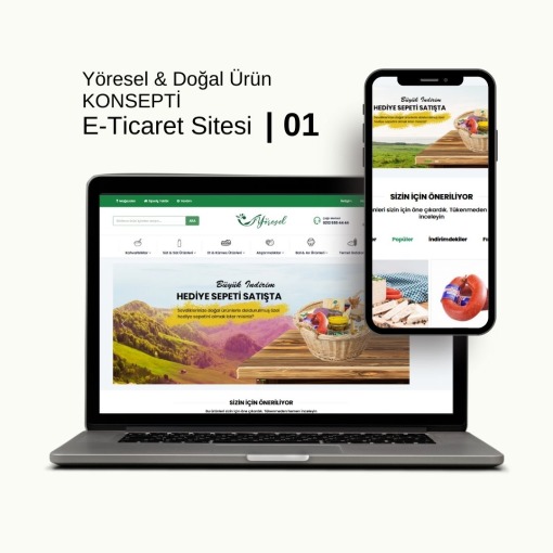 Yöresel & Doğal Ürün E-Ticaret Konsepti - 01