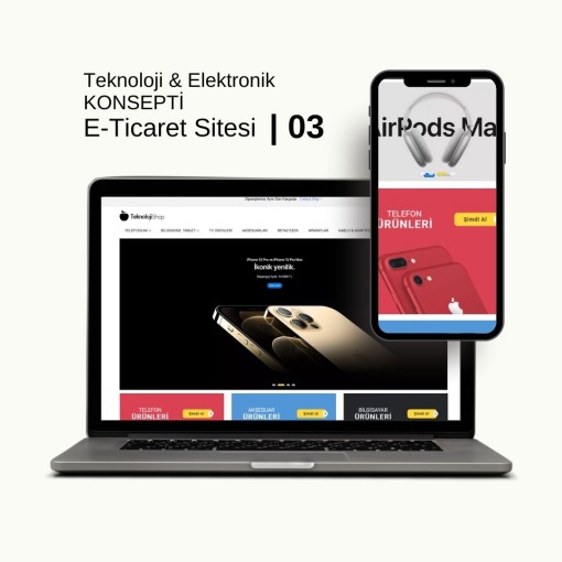 Teknoloji & Elektronik Satış E-Ticaret Konsepti - 03
